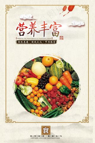 校园餐厅食堂挂画标语海报反对浪费节约粮食