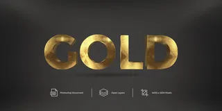 金色文字效果样式效果