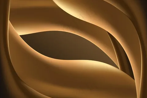 平滑金色背景的波浪线 平滑金色背景的波浪线