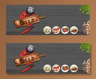 双十一淘宝美食大促简约黑色banner