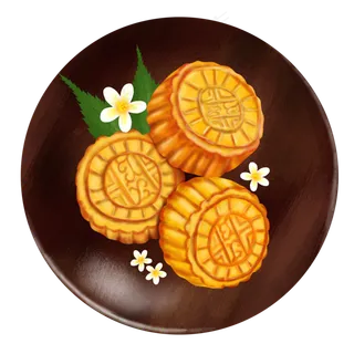 写实传统节日美食月饼