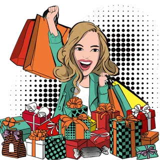 双十一电商波普风狂欢购物者5