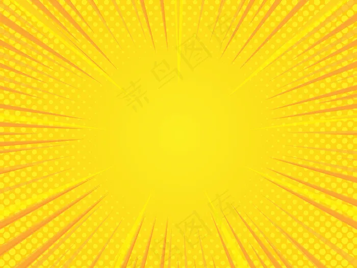 抽象黄色漫画半色调