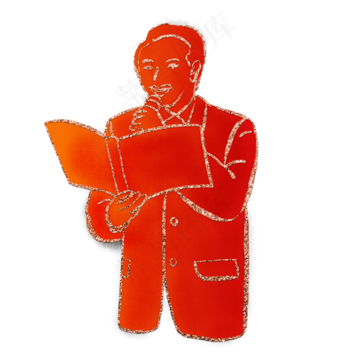 朗读人物男性剪影