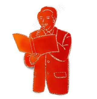 朗读人物男性剪影