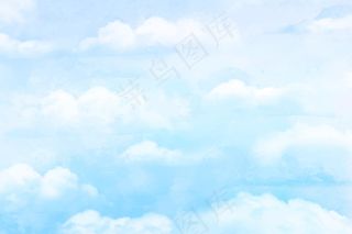 手绘水彩粉彩天空背景
