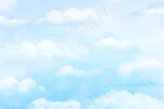 手绘水彩粉彩天空背景