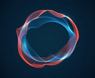 音乐圈波动。声拍涟漪发射波通量。音乐光谱霓虹线。数字音频工作室抽象背景