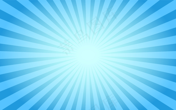 蓝色阳光抽象复古背景。