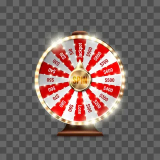 在透明背景下玩幸运轮并赢取头奖。运气的轮盘赌。赢得财富轮盘赌。插图