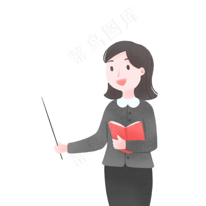 教师节卡通和蔼女老师
