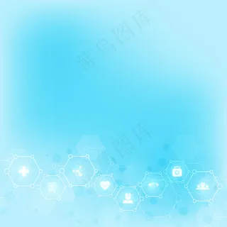 带有图标和符号的抽象医学背景。