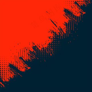 红色和黑色抽象垃圾纹理背景