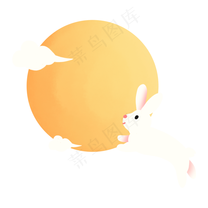 玉兔奔月(2000X2000(DPI:300))psd模版下载