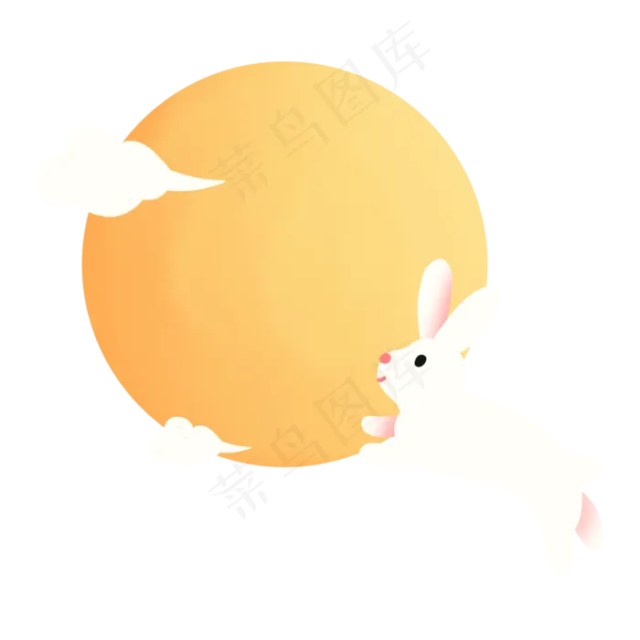 玉兔奔月(2000X2000(DPI:300))psd模版下载