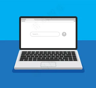 打开屏幕上的笔记本电脑和互联网浏览器窗口。