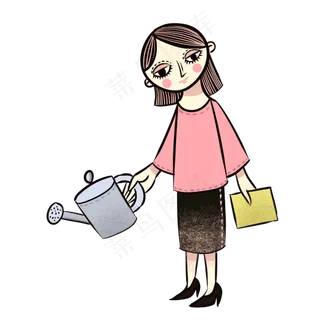 手绘卡通可爱教师节老师辛勤的园