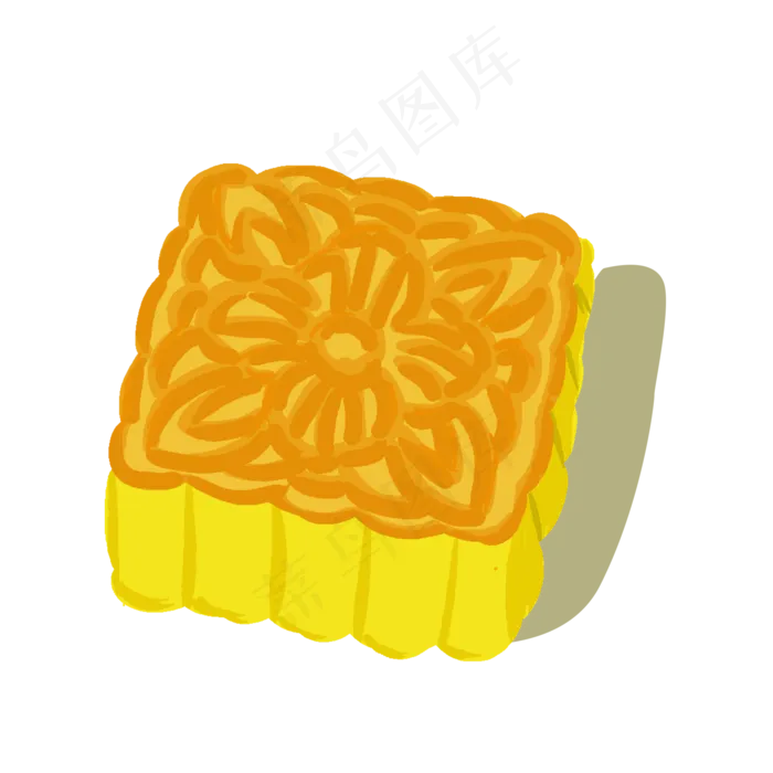 中秋节月饼手绘素材(2000X2000(DPI:300))psd模版下载