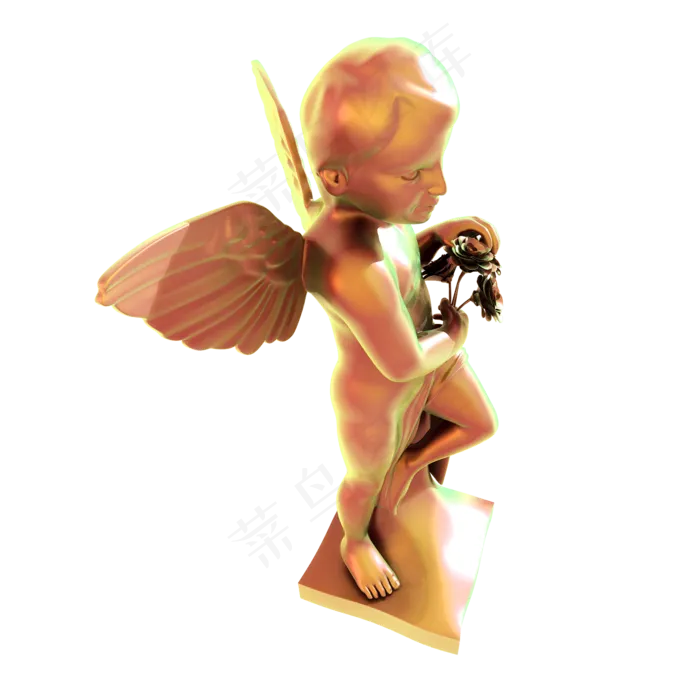蒸汽波小天使png图(2000X2000(DPI:300))psd模版下载