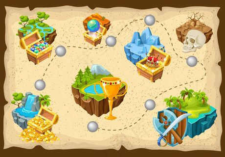 等距水平游戏岛组成