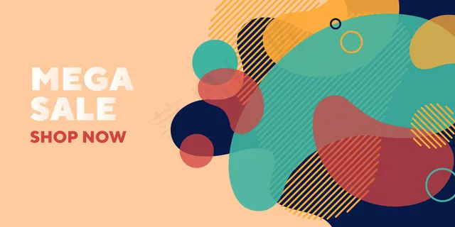 销售商店现在抽象横幅banner与孵化