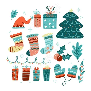 手绘圣诞元素系列