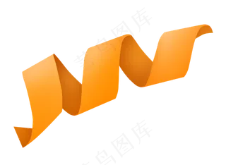 七夕情人节爱情彩带装饰免抠png