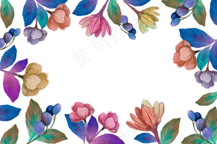 水彩春暖花开背景eps,ai矢量模版下载