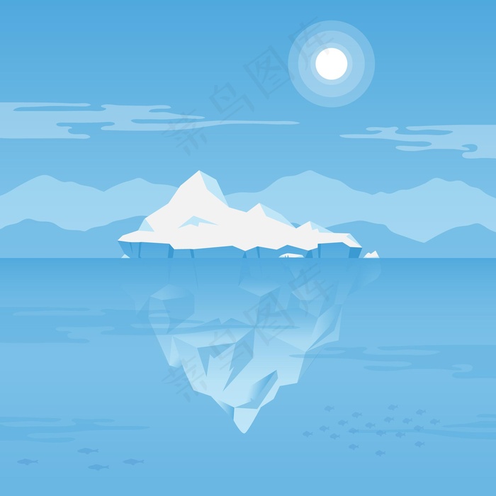水下冰山插图