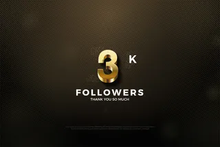 3k追随者背景与闪亮的金色人物