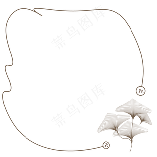 秋天主题银杏叶边框