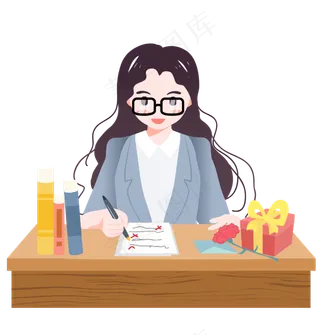 教师节快乐老师改作业