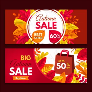 秋销横幅banner设计