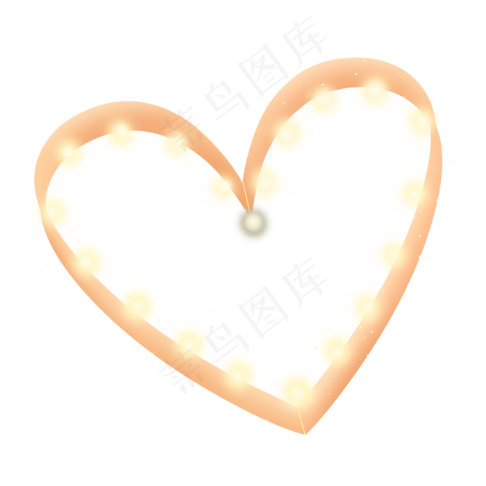 黄色灯光七夕情人节浪漫爱心