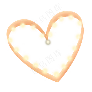 黄色灯光七夕情人节浪漫爱心