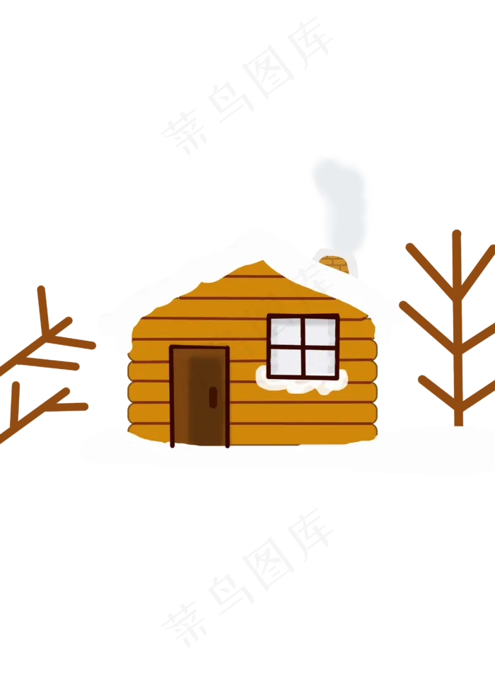 立冬白雪木屋矢量图(2894X4093(DPI:350))psd模版下载