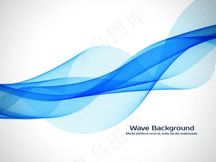 时尚的蓝色波浪背景设计