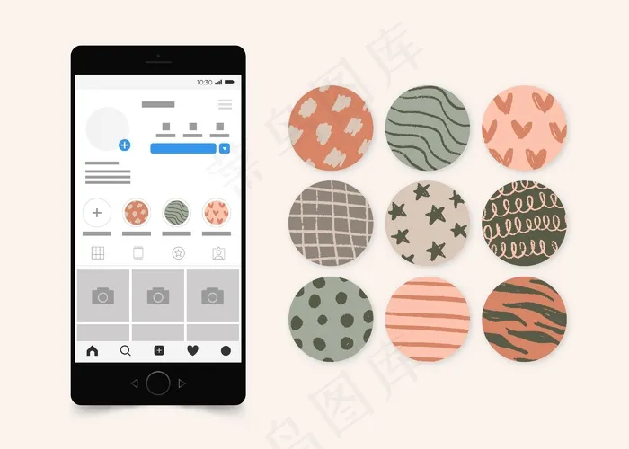 抽象手绘模板精选集eps,ai矢量模版下载