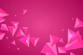 粉红色三角形背景，色彩鲜艳