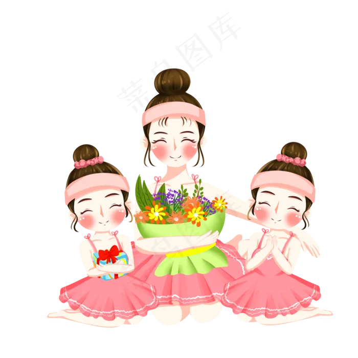 教师节学生为老师献上祝福png(2000X2000(DPI:300))psd模版下载