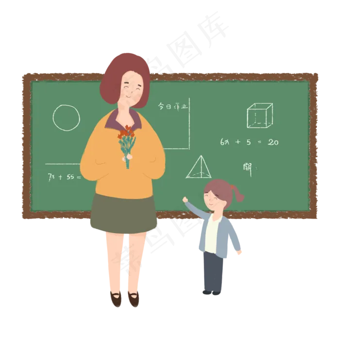 学生给老师送花(2000X2000(DPI:300))psd模版下载