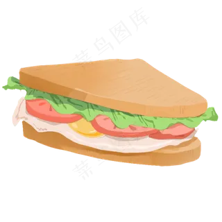 三明治食物夹心简单蔬菜肉片