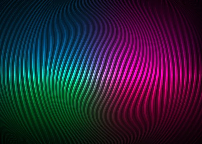 彩色视错觉，抽象背景。扭曲螺旋设计理念。波浪条纹图案