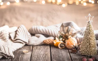 节日的圣诞气氛，温馨的家居装饰