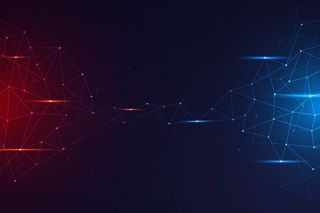 渐变网络连接背景