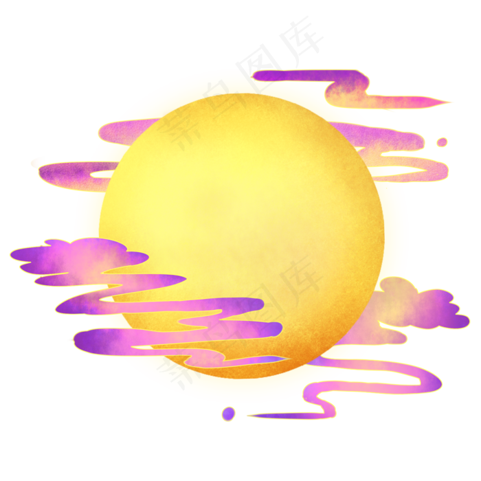 国朝七夕祥云月亮(2000X2000(DPI:300))psd模版下载