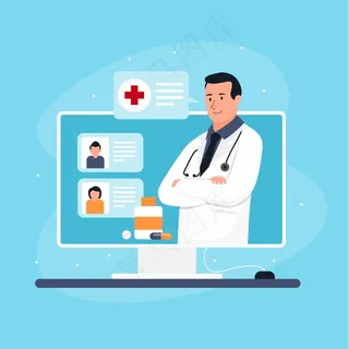 在线医生概念