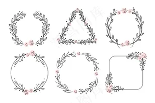 一包手绘花框