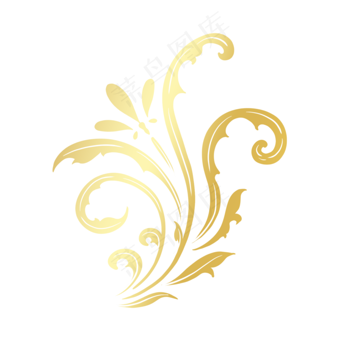 2021新年金色花纹(2000X2000(DPI:300))psd模版下载