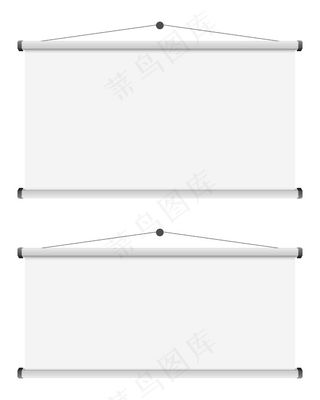 白色背景投影屏幕图示